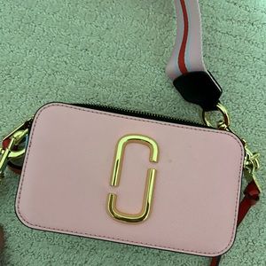 Women’s pink & red Marc Jacobs snapshot handbag